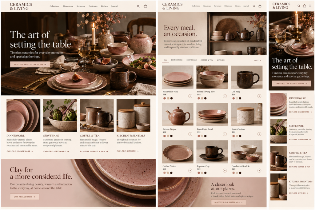 Rose & Espresso Tableware